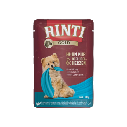 RINTI PB Gold – Huhn Pur & Geflügelherzen 100g