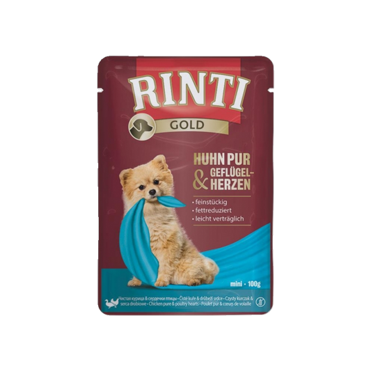 RINTI PB Gold – Huhn Pur & Geflügelherzen 100g