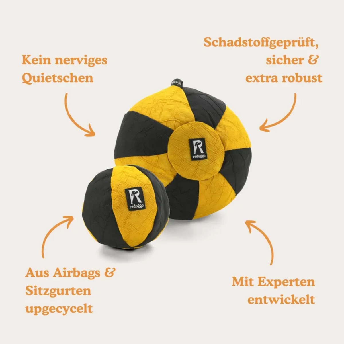 Redoggo Ball – Robustes Hundespielzeug aus Upcycling-Material