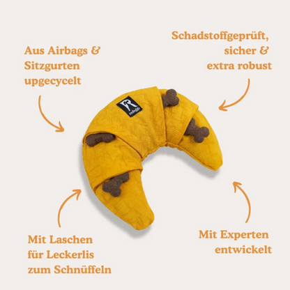 Redoggo Croissant – Interaktives Schnüffelspielzeug aus Upcycling-Material