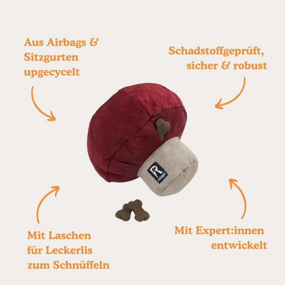 Redoggo Pilz – Interaktives Schnüffelspielzeug aus Upcycling-Material
