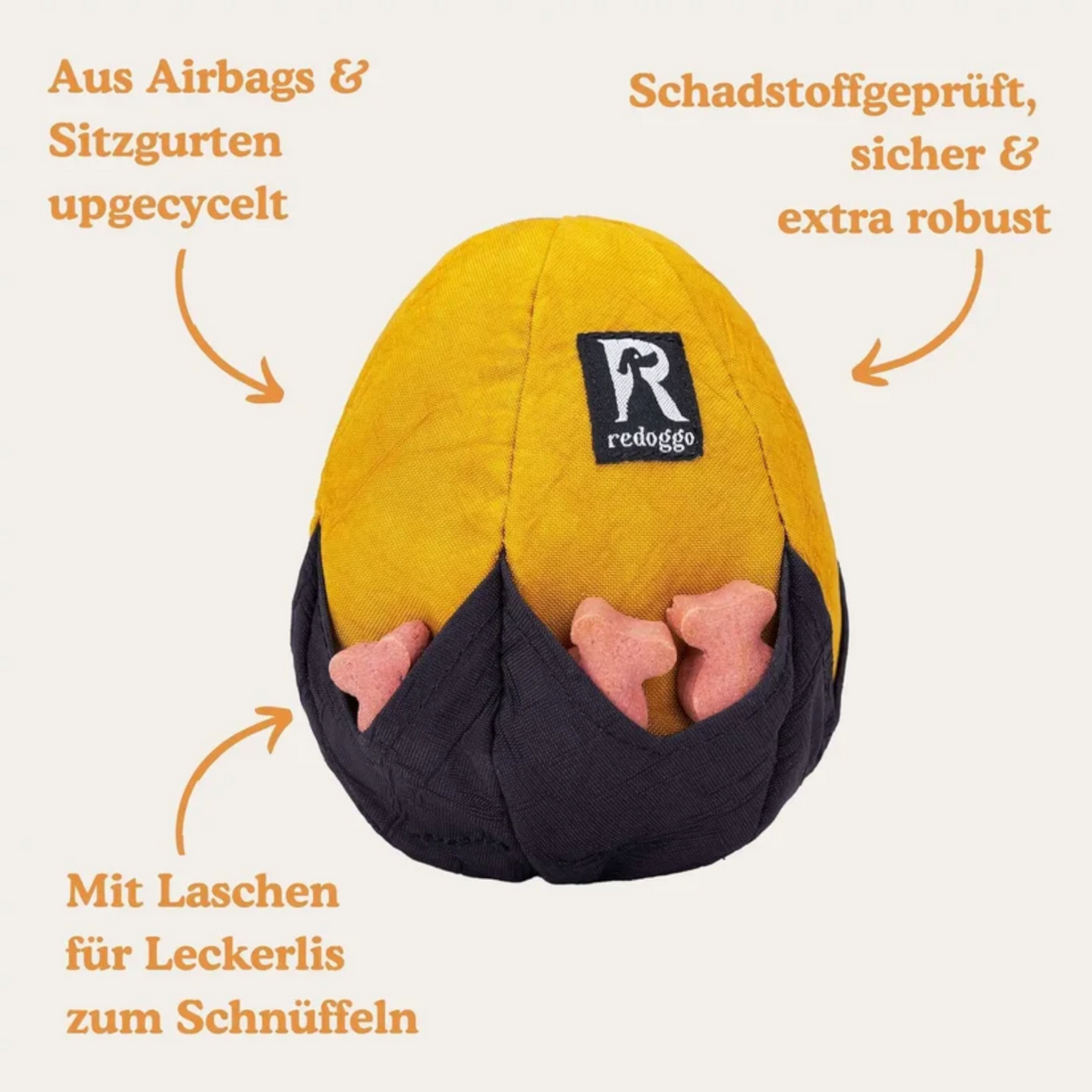 Redoggo Schnüffelei – Interaktives Schnüffelspielzeug aus Upcycling-Material