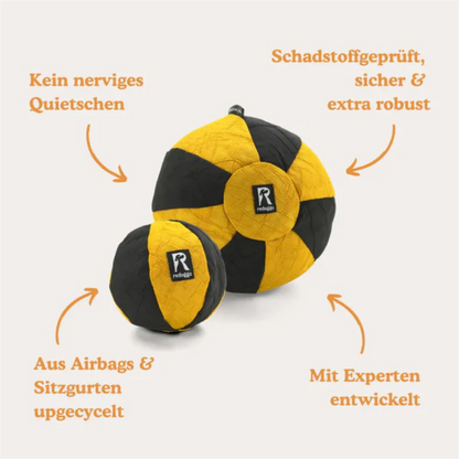 Redoggo Ball – robuster, nachhaltiger Spielball aus Airbag-Stoff