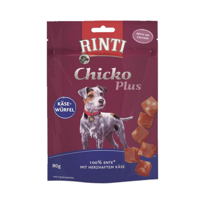 De Hun’nenhoff | Rinti Chicko Käsewürfel mit Ente – Knuspriger Snackgenuss für Hunde