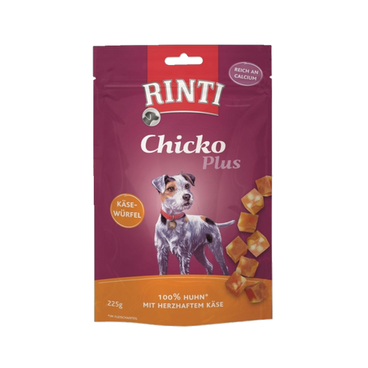 De Hun’nenhoff | Rinti Chicko Plus Käsewürfel mit Huhn – 225 g