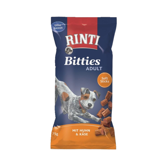 Rinti Extra Bitties Huhn & Käse – Der weiche Kausnack für Hunde