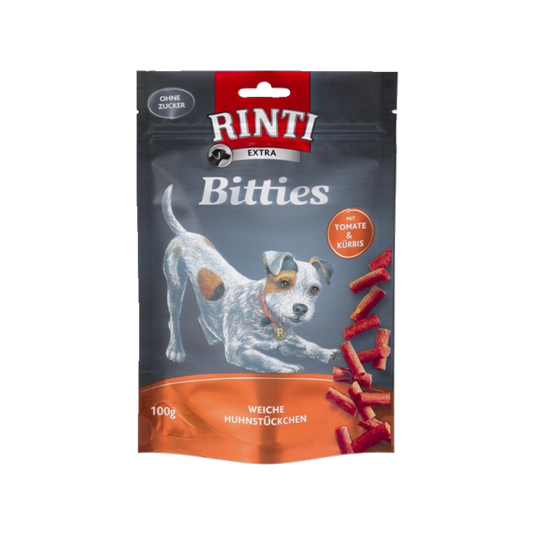 Rinti Extra Bitties – Huhn, Tomate & Kürbis – 100g