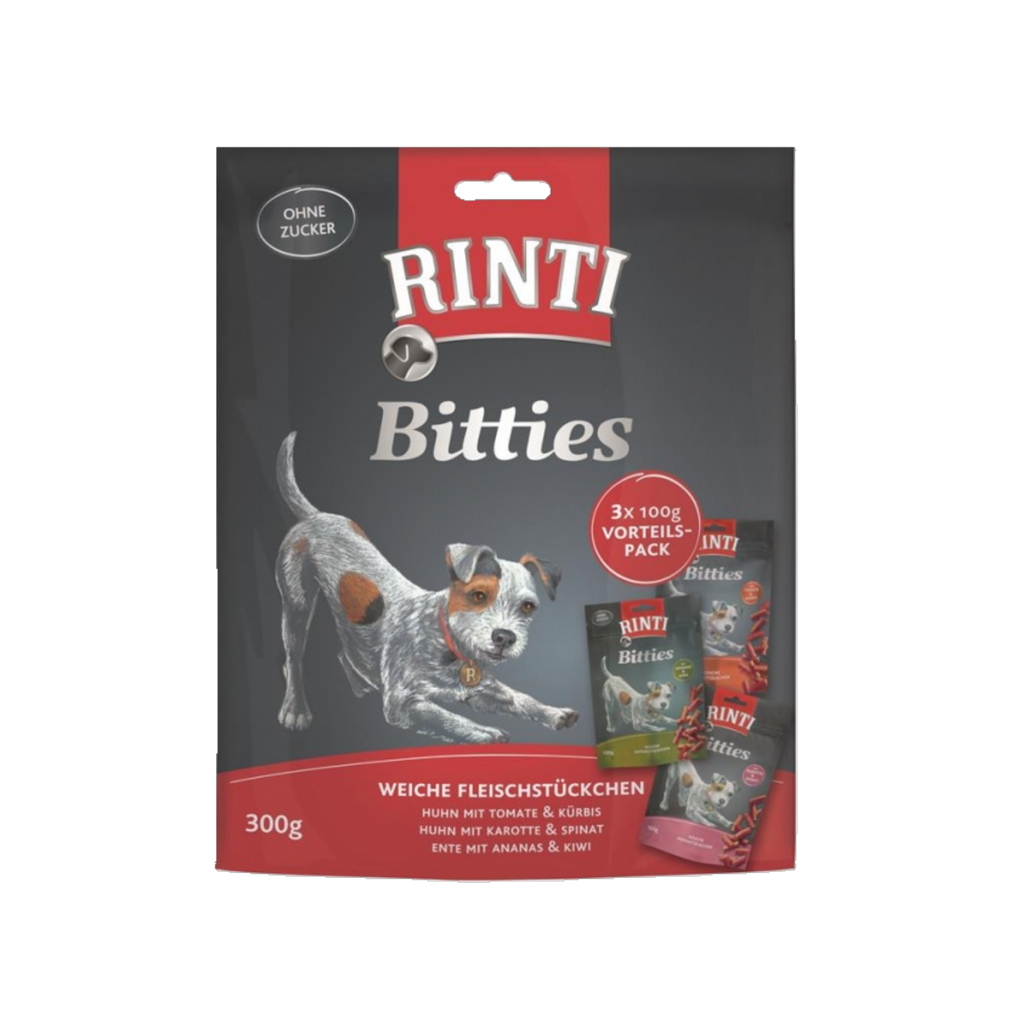 Rinti Extra Bitties Multipack 300 g – Dreifacher Snack-Genuss für Hunde
