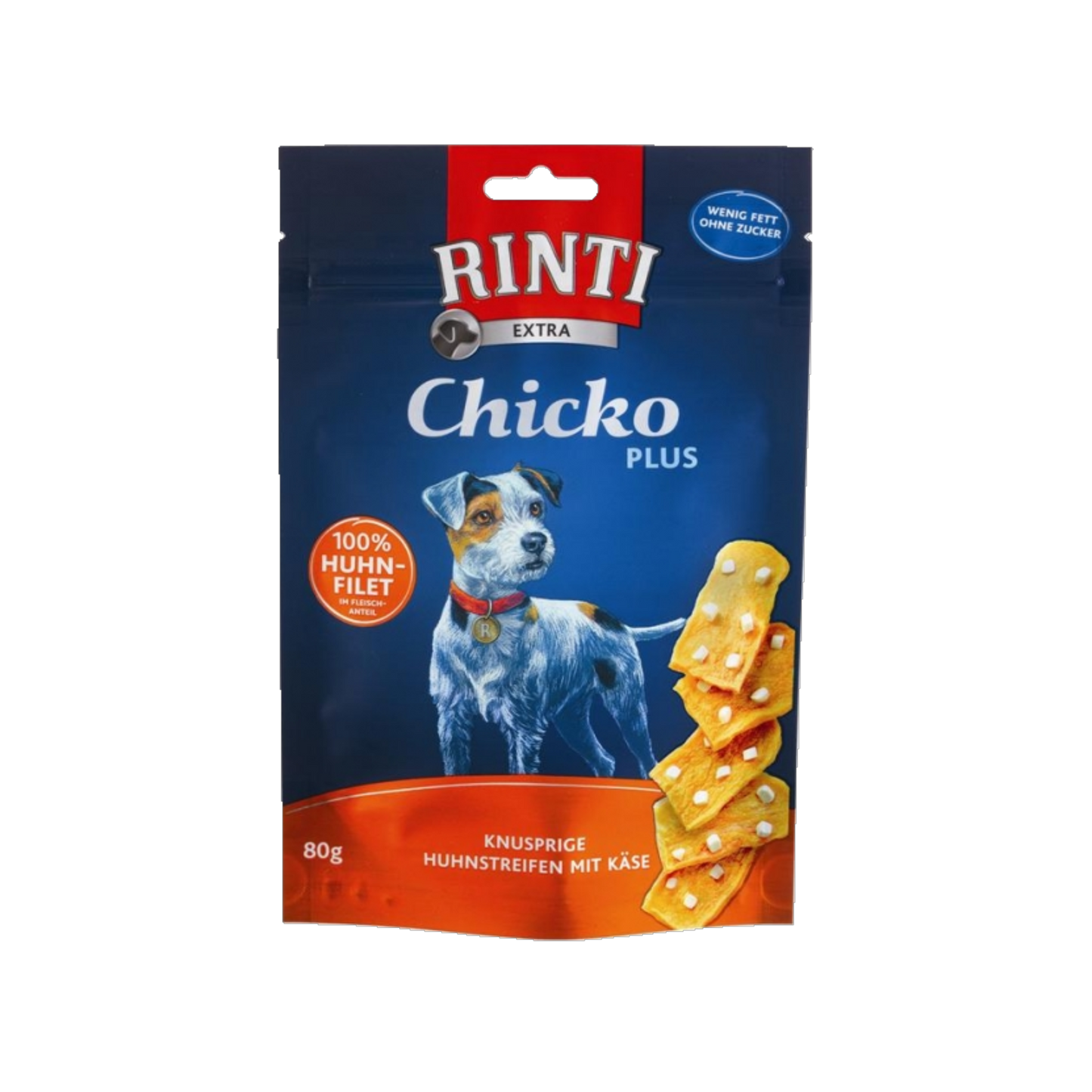 De Hun’nenhoff | Rinti Extra Chicko Plus – Huhn & Käsewürfel – 80 g