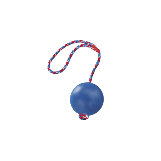 Rubber Line Ball mit Seil – Robustes Kauspielzeug & Apportierspaß