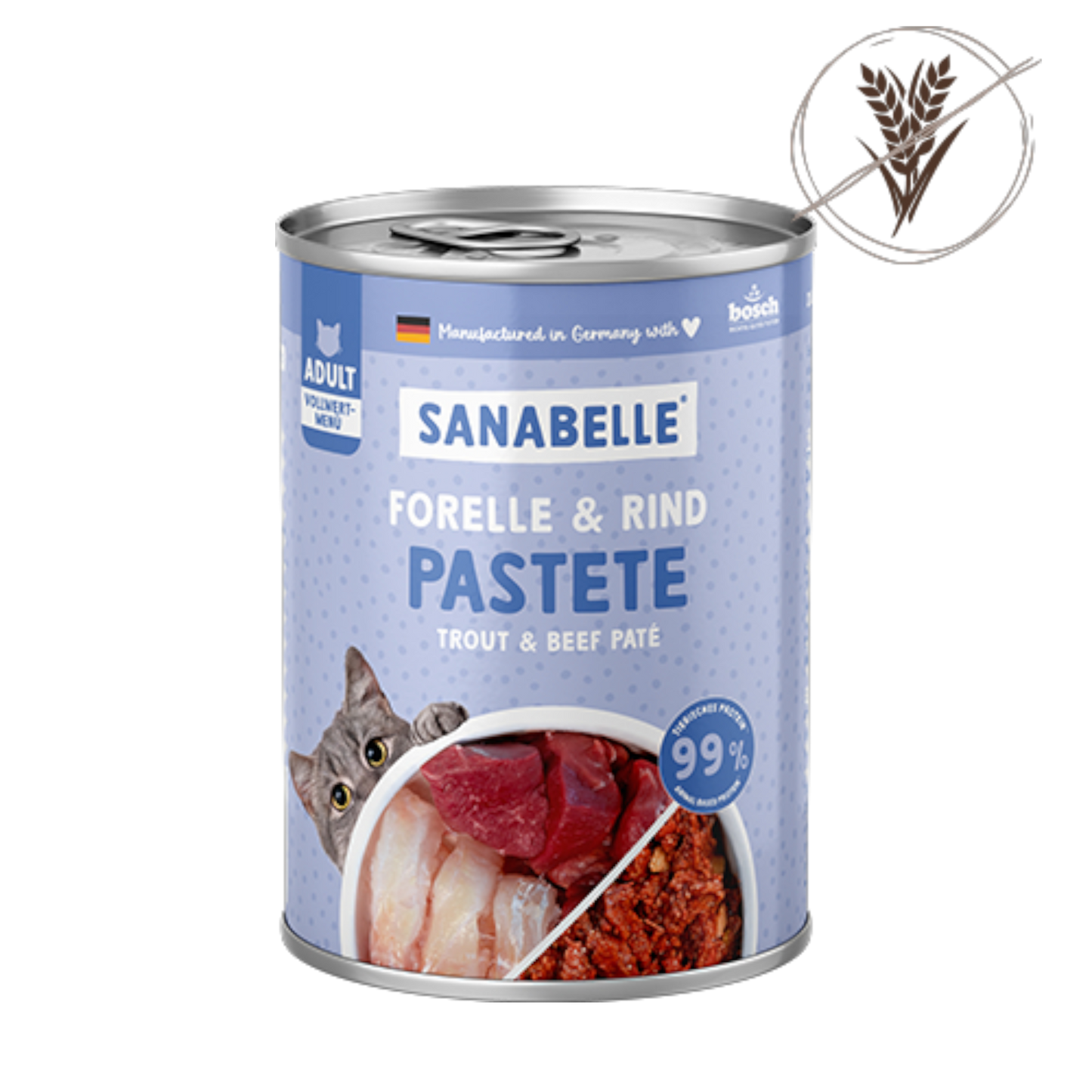 Sanabelle Adult – Forelle & Rind + Lachsöl für natürlichen Fleischgenuss