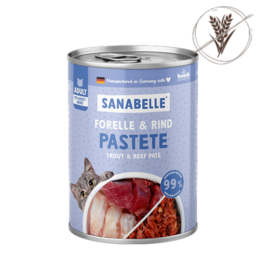 Sanabelle Adult – Forelle & Rind + Lachsöl für natürlichen Fleischgenuss