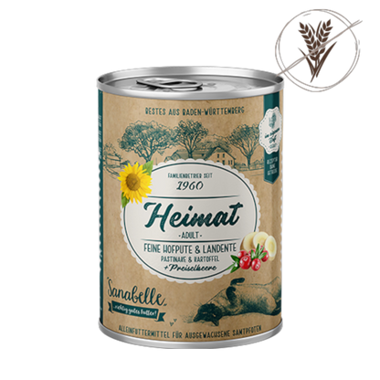 Sanabelle Heimat - Adult Getreidefreies Nassmenü mit feiner Hofpute & Landente