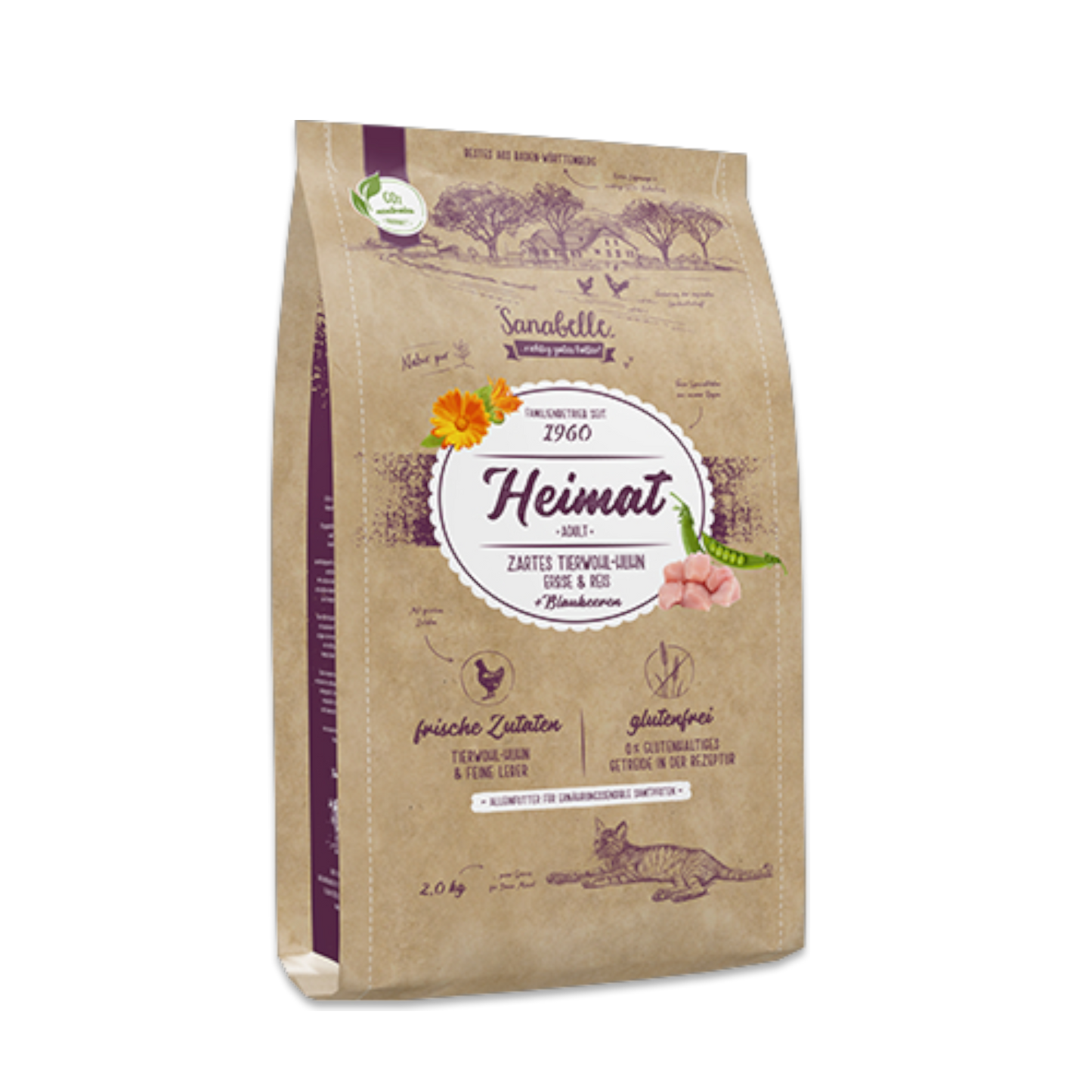 Sanabelle Heimat - Adult Premium-Katzennahrung mit Tierwohl-Huhn