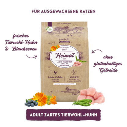 Sanabelle Heimat - Adult Premium-Katzennahrung mit Tierwohl-Huhn