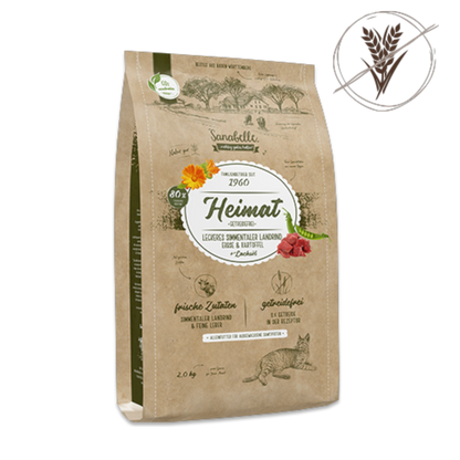 Sanabelle Heimat - Getreidefrei Premium-Katzennahrung mit Simmentaler Landrind