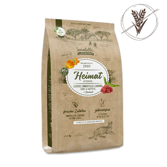 Sanabelle Heimat - Getreidefrei Premium-Katzennahrung mit Simmentaler Landrind