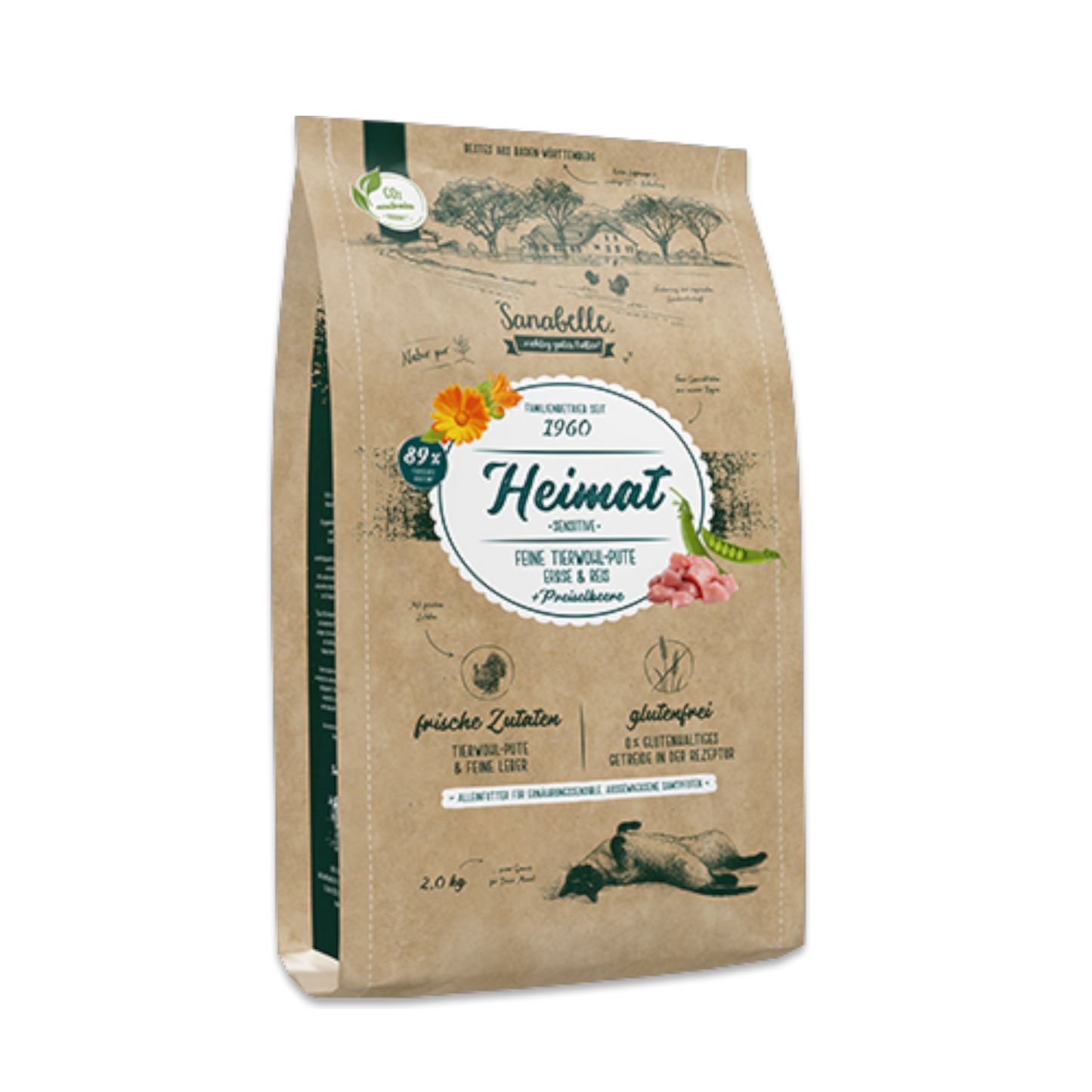 Sanabelle Heimat - Sensitive Premium-Katzennahrung mit feiner Tierwohl-Pute