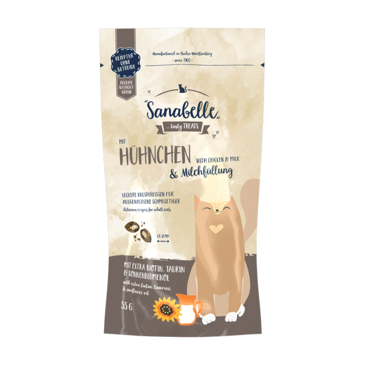 Sanabelle Knusperkissen – Huhn & Milch für genussvolle Belohnungsmomente