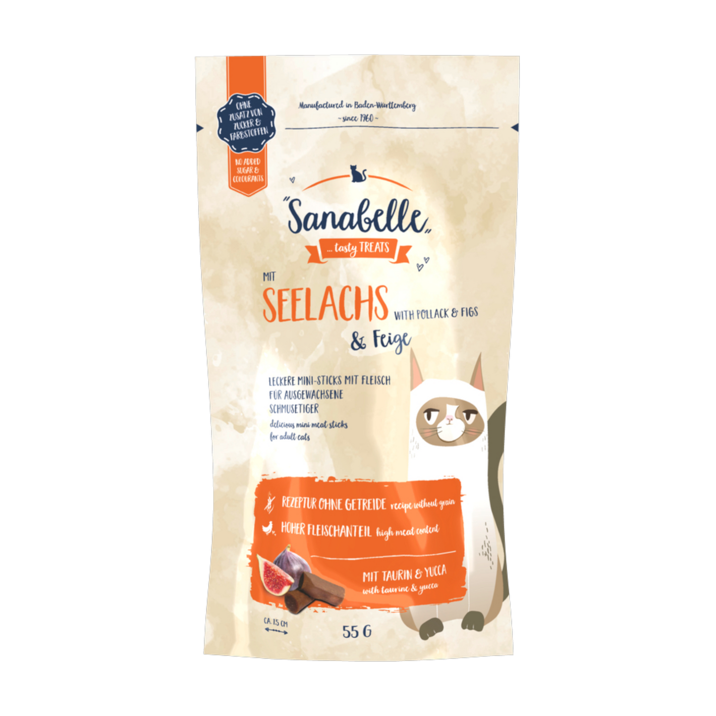 Sanabelle SOFT-STICKS Seelachs & Feige – zarte Genussmomente mit fruchtiger Note