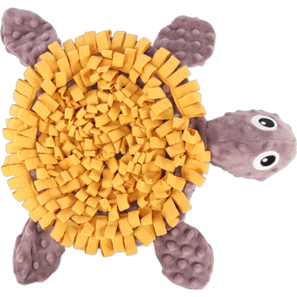 Schnüffelteppich Morgano Schildkröte – befüllbare Welpenmatte mit Quietscher, Knistergeräusch & Anti-Rutsch-Boden