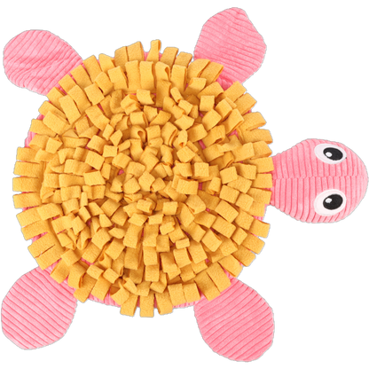 Schnüffelteppich Morgano Schildkröte – befüllbare Welpenmatte mit Quietscher, Knistergeräusch & Anti-Rutsch-Boden