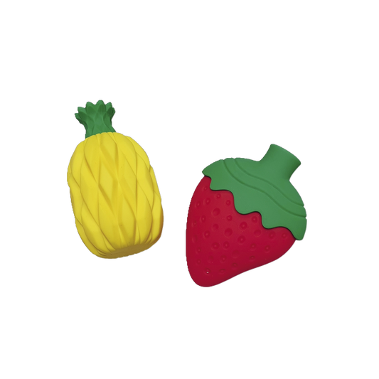 Silikon Spielzeug Fruit Mix – Kühlspaß & Zahnpflege in einem