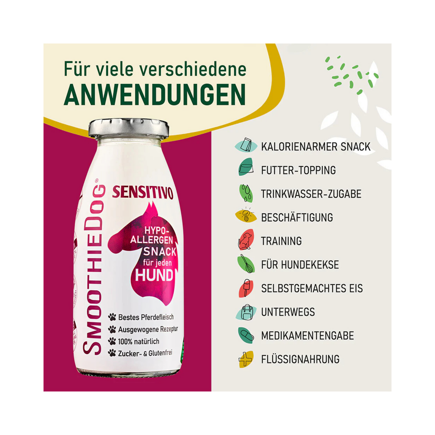 SmoothieDog Sensitivo – Pferd für empfindliche Hunde