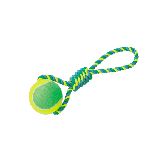 Spielseil mit Tennisball XXL – Perfekt für große Hunde & weite Würfe