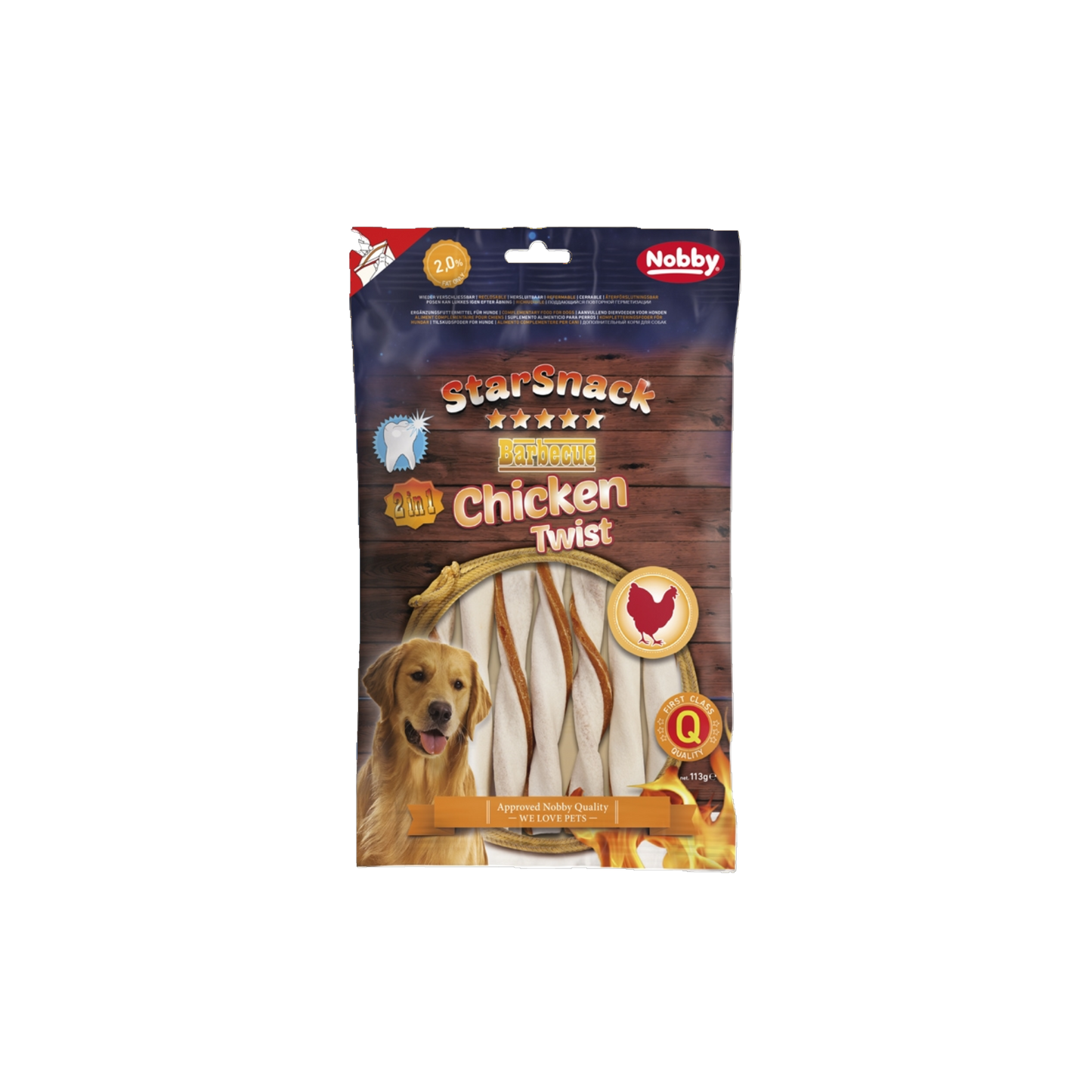 StarSnack BBQ Chicken Twist – Proteinreicher Kauspaß für gesunde Zähne und glückliche Hunde