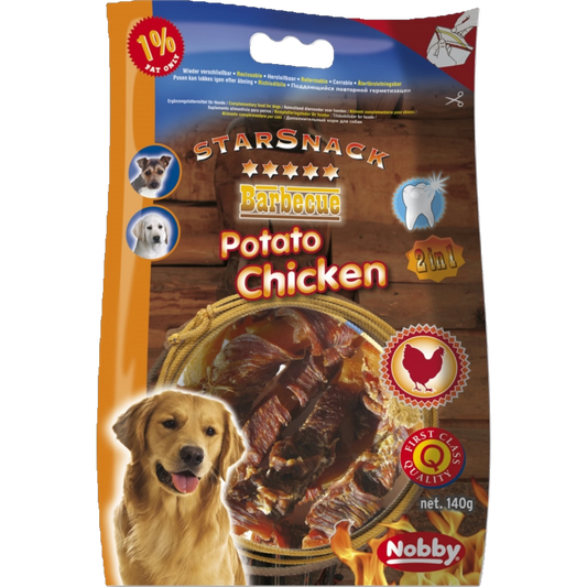 StarSnack BBQ Potato Chicken – Der kalorienarme Kau-Spaß mit Süßkartoffel