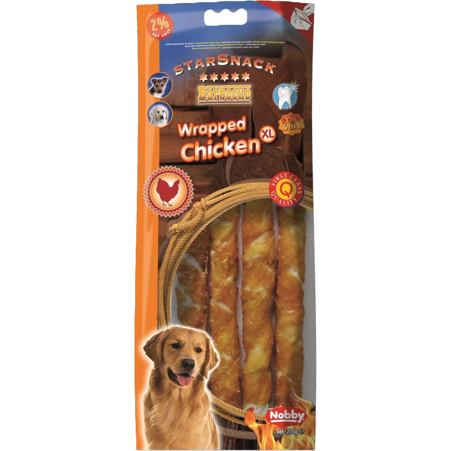 StarSnack BBQ Wrapped Chicken XL – Der extra große Kauspaß für echte Fleischliebhaber