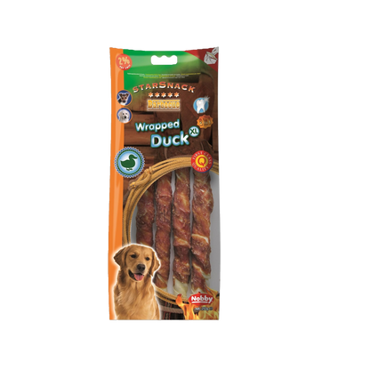 StarSnack BBQ Wrapped Duck XL – Kauspaß mit zarter Ente & starker Rinderhaut