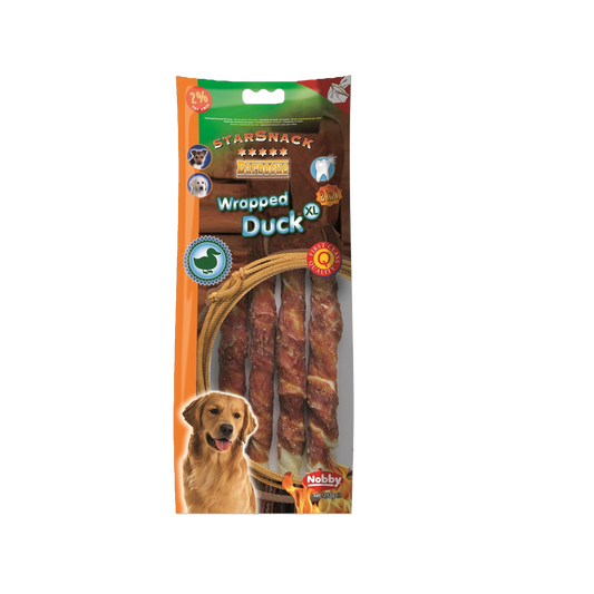 StarSnack BBQ Wrapped Duck XL – Kauspaß mit zarter Ente & starker Rinderhaut