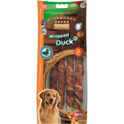 StarSnack BBQ Wrapped Duck XL – Kauspaß mit zarter Ente & starker Rinderhaut