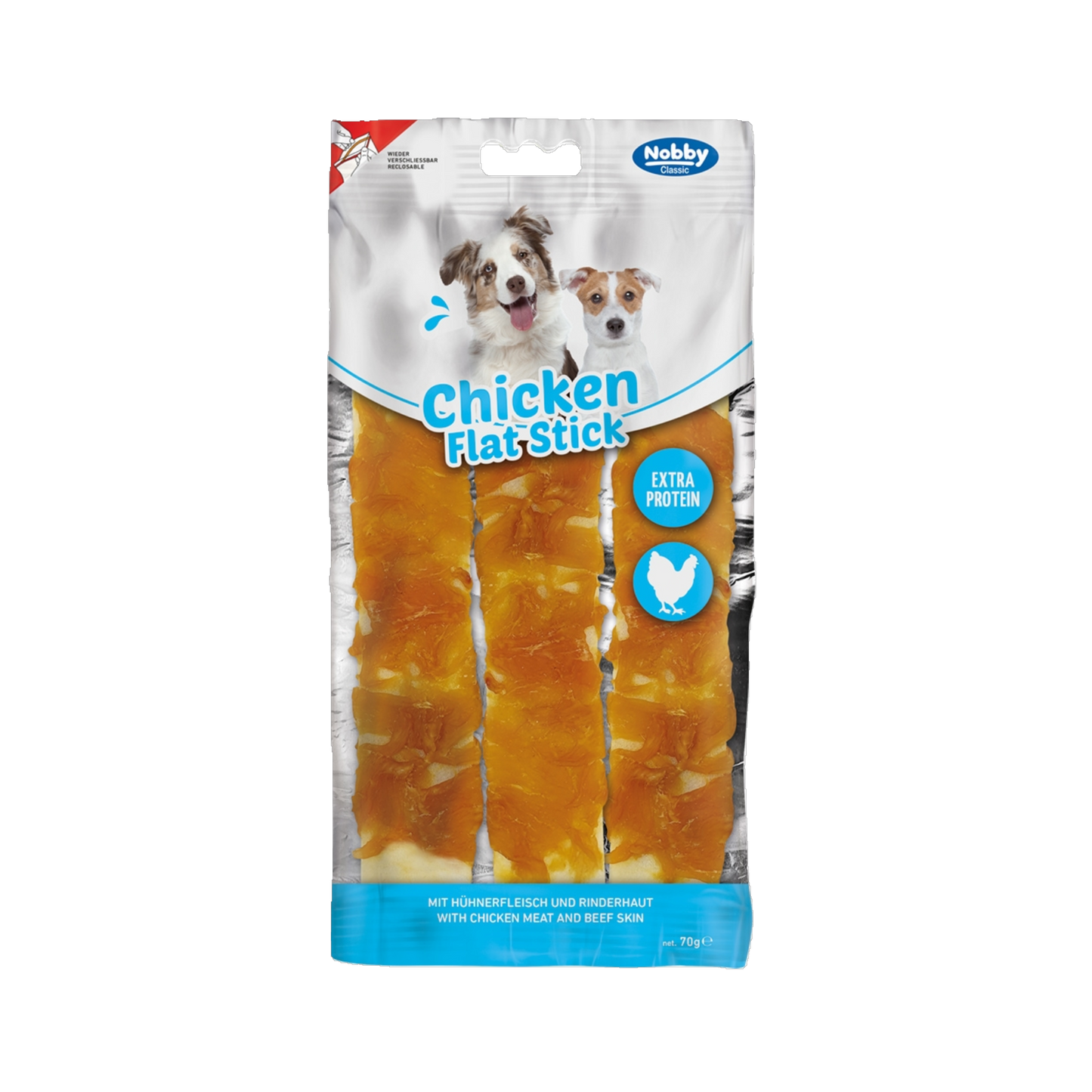 StarSnack CLASSIC Barbecue Chicken Flat Stick – Der flache Kausnack mit extra Geschmack