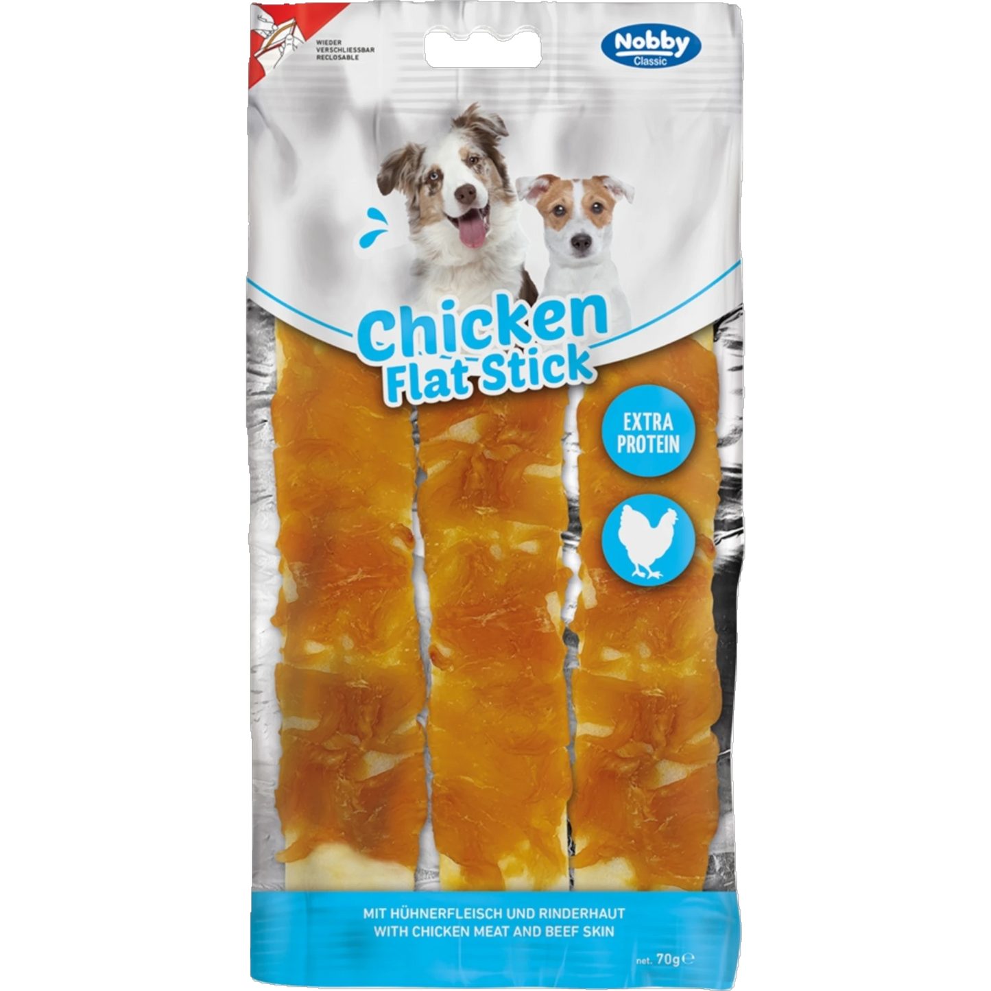 StarSnack CLASSIC Barbecue Chicken Flat Stick – Der flache Kausnack mit extra Geschmack