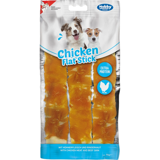 StarSnack CLASSIC Barbecue Chicken Flat Stick – Der flache Kausnack mit extra Geschmack