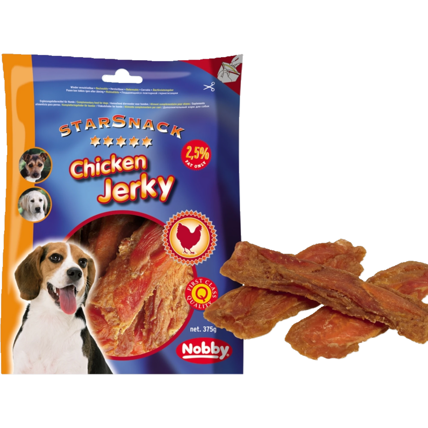 StarSnack Chicken Jerky – Reines Hähnchen, purer Kauspaß