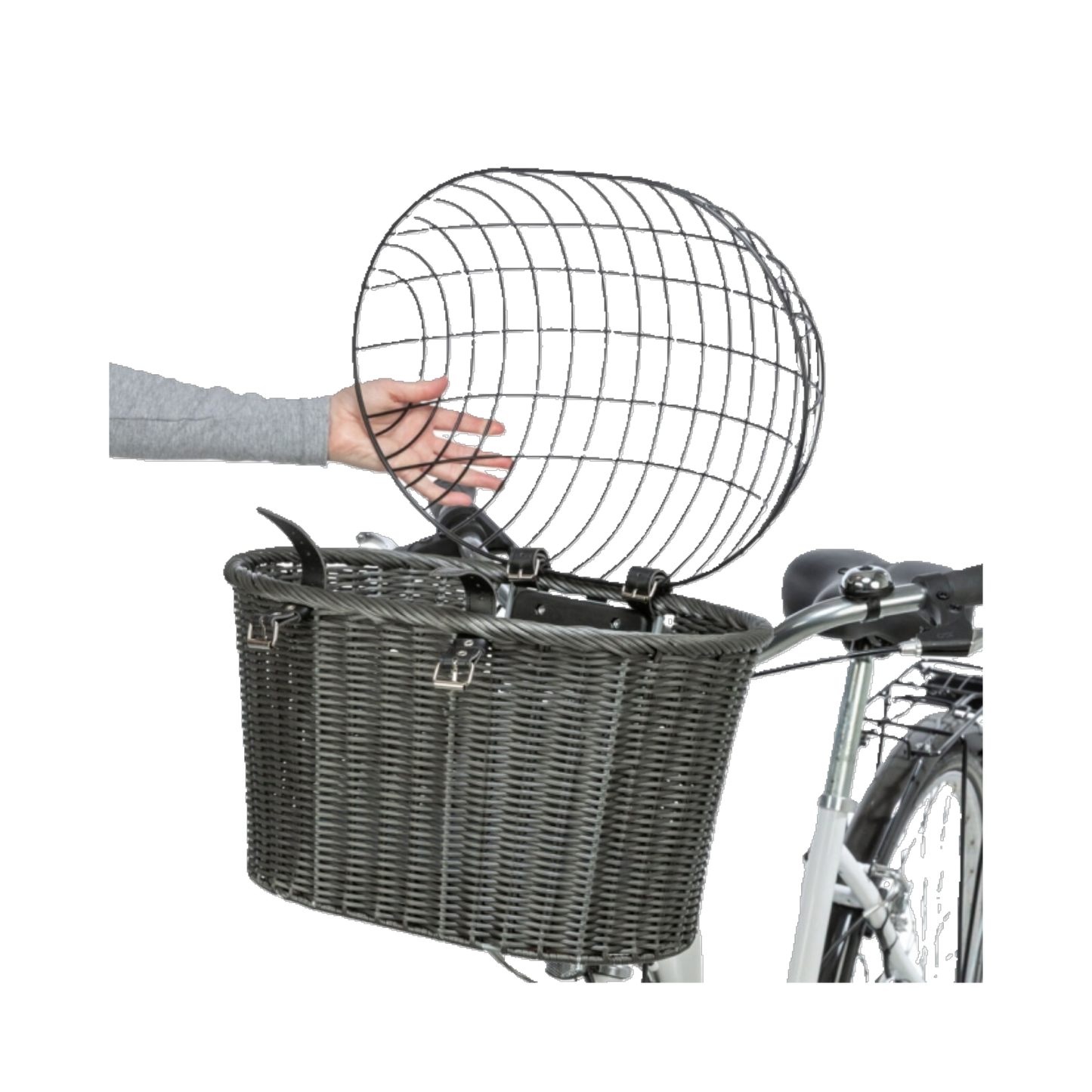 Trixie Front-Fahrradkorb aus Polyrattan – Sicher und komfortabel unterwegs