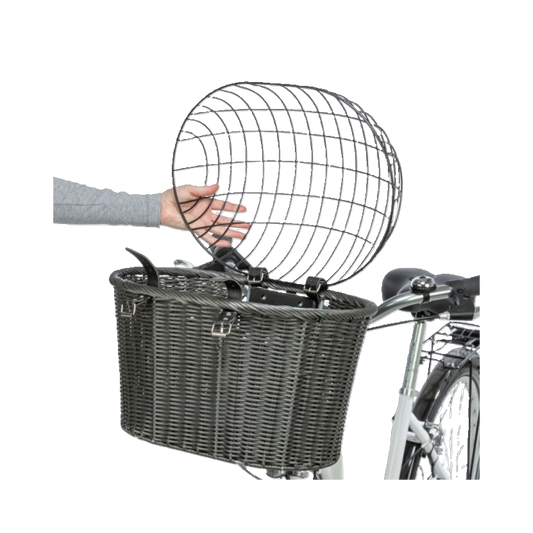 Trixie Front-Fahrradkorb aus Polyrattan – Sicher und komfortabel unterwegs