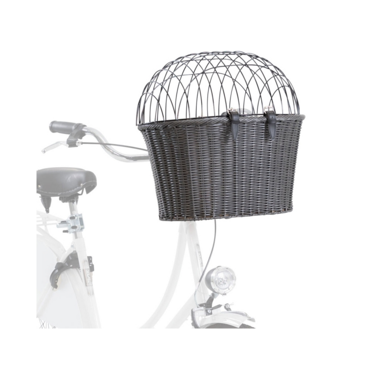 Trixie Front-Fahrradkorb aus Polyrattan – Sicher und komfortabel unterwegs