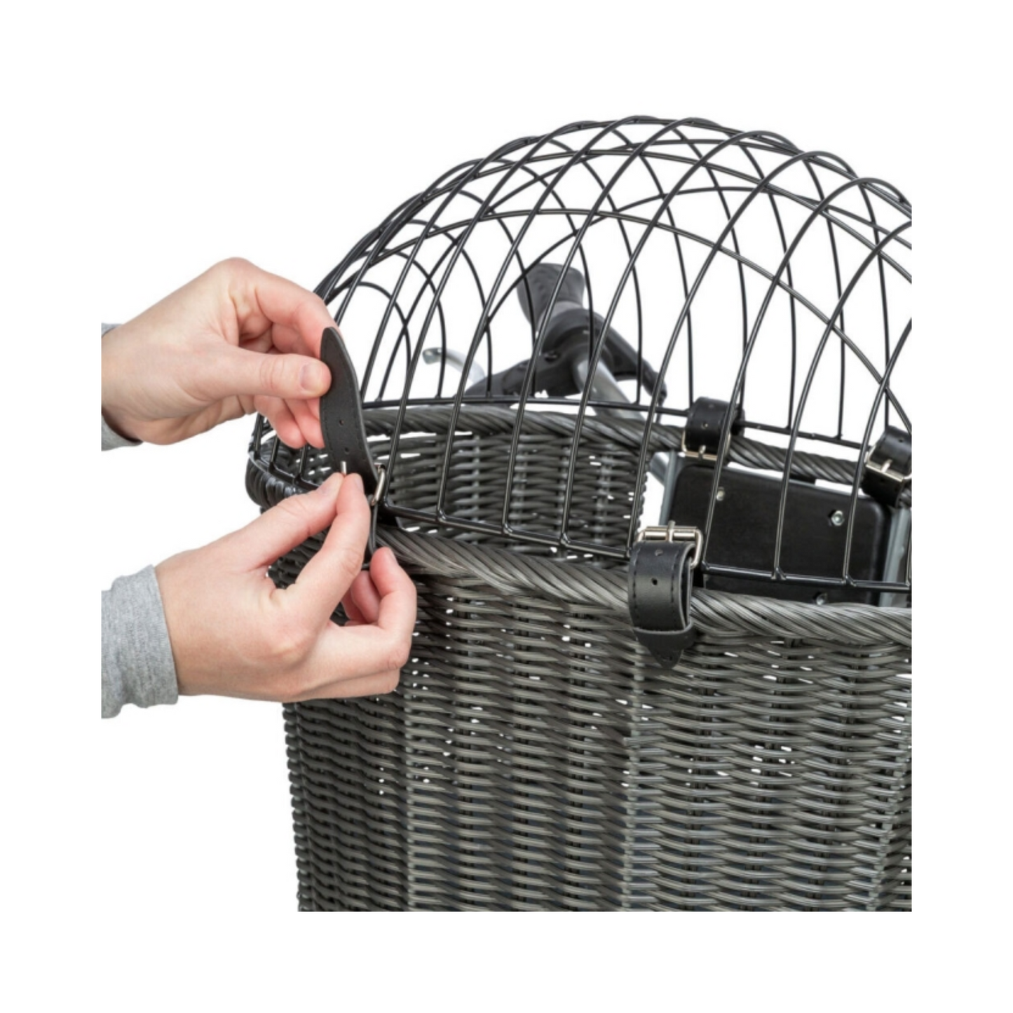 Trixie Front-Fahrradkorb aus Polyrattan – Sicher und komfortabel unterwegs