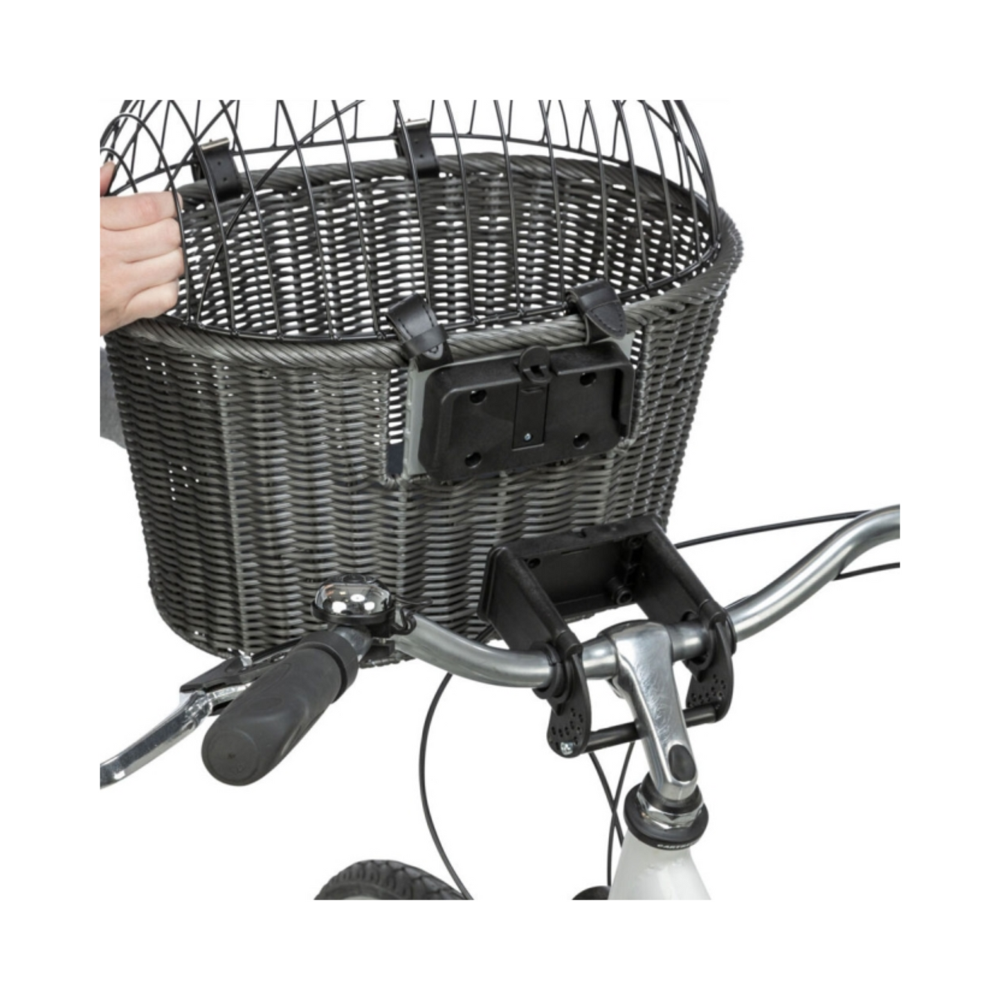 Trixie Front-Fahrradkorb aus Polyrattan – Sicher und komfortabel unterwegs