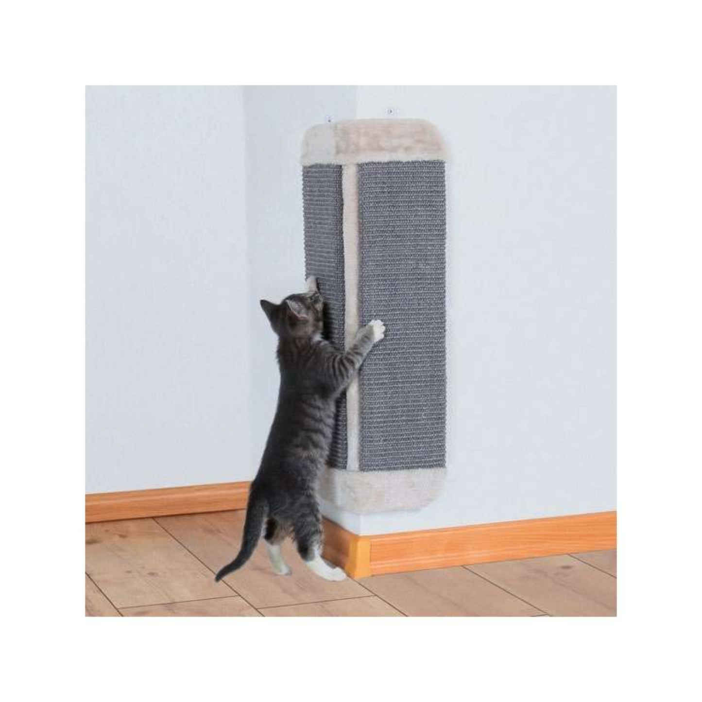 Trixie Eck-Kratzbrett aus Sisal und Plüsch mit Catnip
