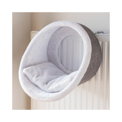 Trixie Heizkörper-Kuschelhöhle – Geborgene Wärme in Weiß & Grau