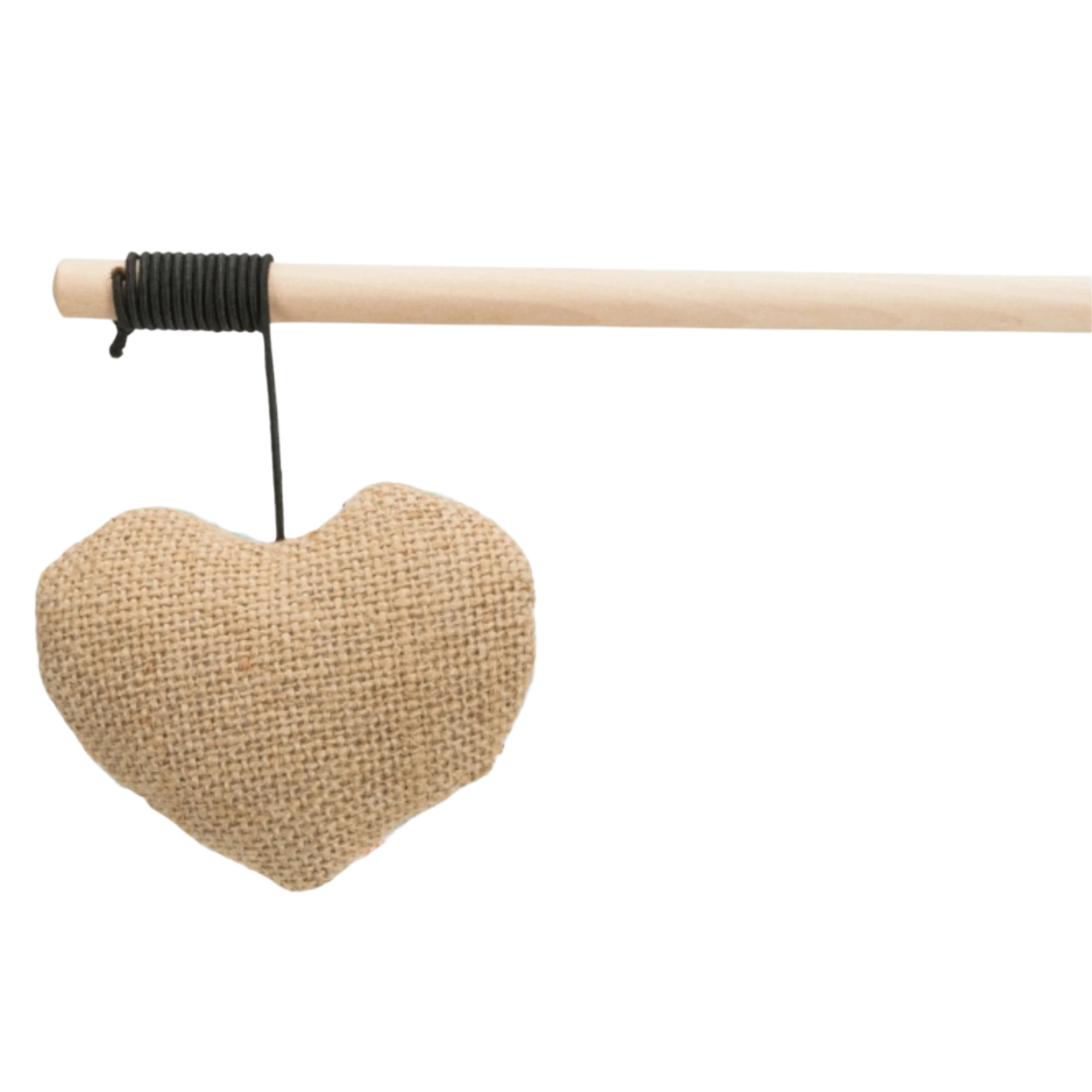 Trixie Katzenangel mit Stoff/Jute-Spielzeug – Perfektes Spielzeug für Ihren Jagdinstinkt