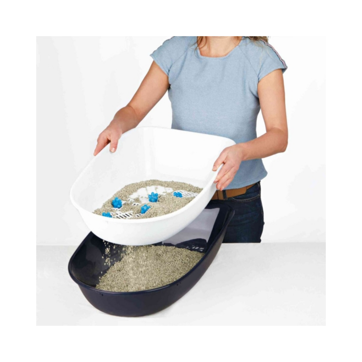 Trixie Katzentoilette Berto mit 3-teiligen Trennsystem