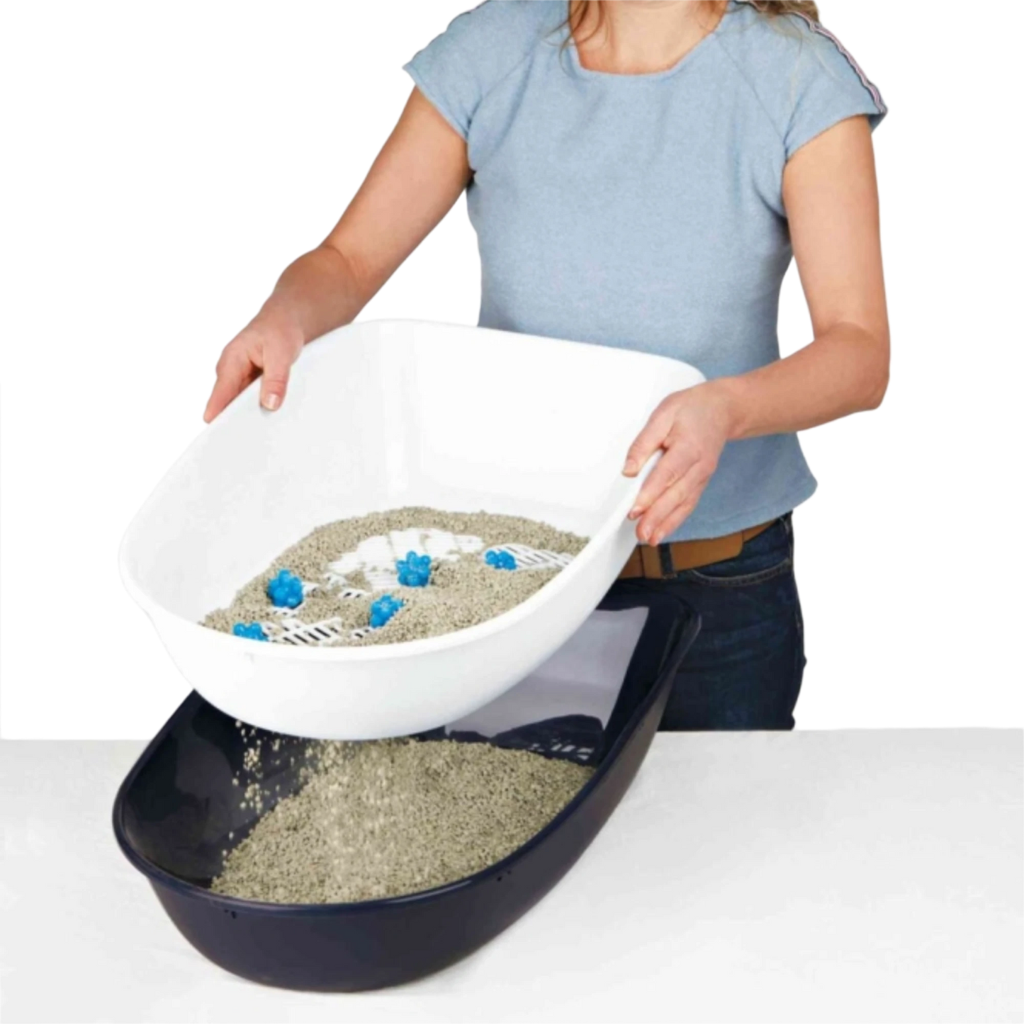 Trixie Katzentoilette Berto mit 3-teiligen Trennsystem