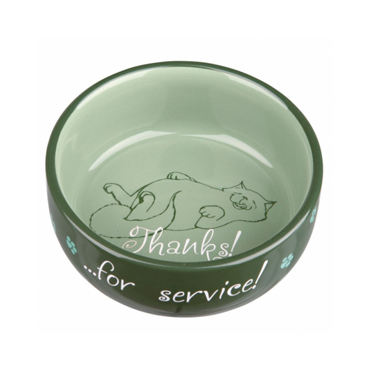 Trixie Keramiknapf "Thanks for Service!" – Praktisch und funktional für Ihre Katze